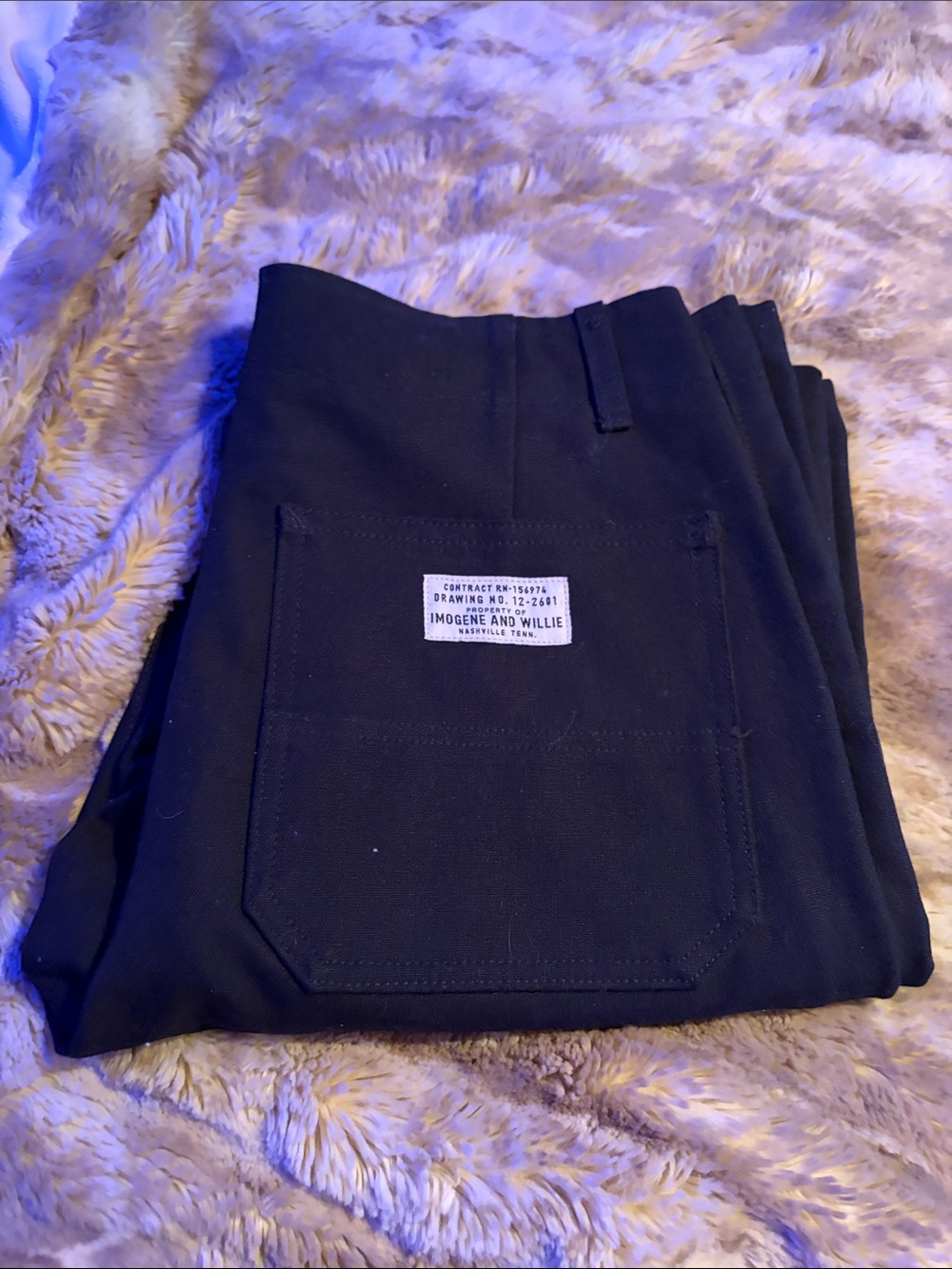 The Imogene + Willie Hencye Canvas Workpant in Black - Picture 3 of 4